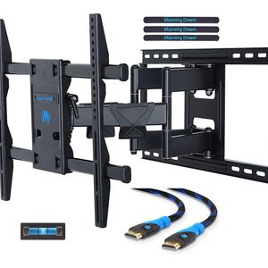 Shenzhen Xinadda Ir-Pi Products Co.,Ltd - Mounting Dream MD2298 Premium TV Wall Mount Bracket with Full Motion Articulating Arm for most 42-70 Inch LED, LCD and Plasma TV up to VESA 600x400mm and 132 lbs Fits Wood Stud Spacing up to 24 inches
