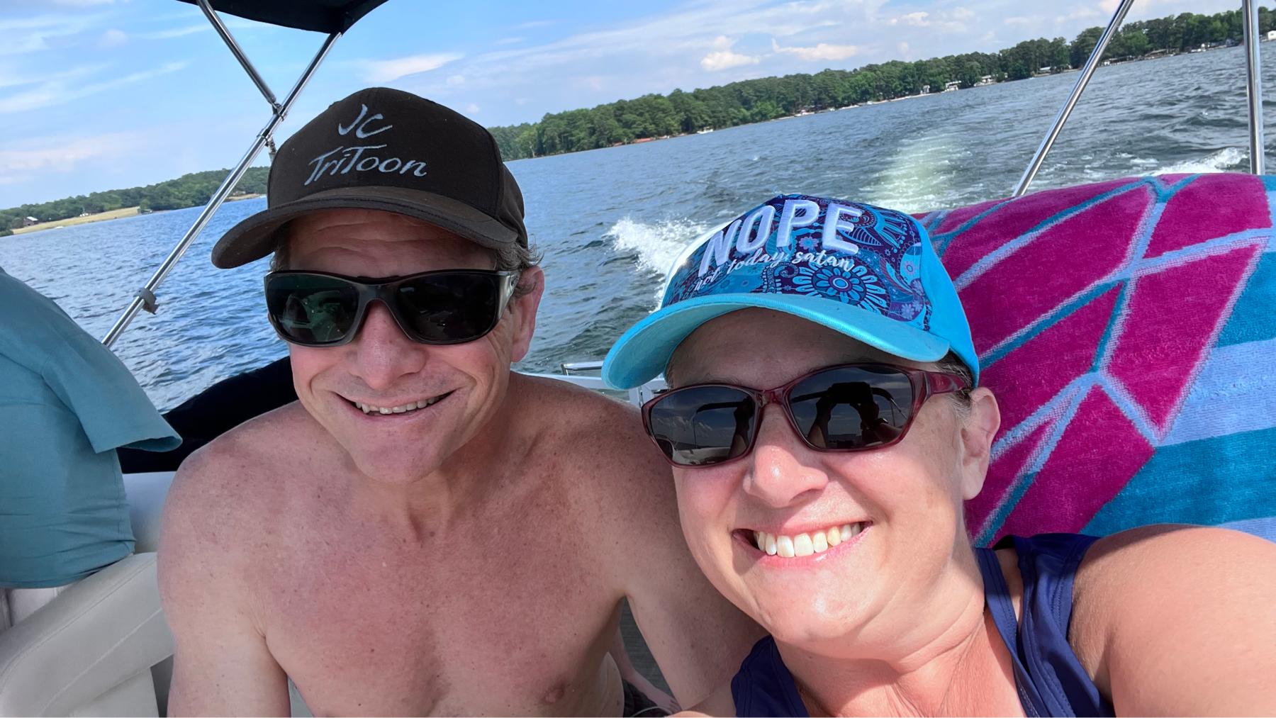Paul introducing April to his love of boating