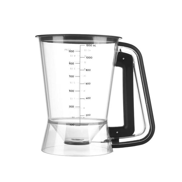 GAGAQI Pancake Batter Dispenser 5 Cup with Sturdy Handle,Batter Separator for Pancakes, Cupcake, Waffle, Muffin Mix, Cake & Crepe Batter pitcher with Squeeze Handle Baking Tools-Black