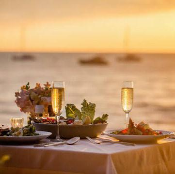 Dinner For Two on our Honeymoon