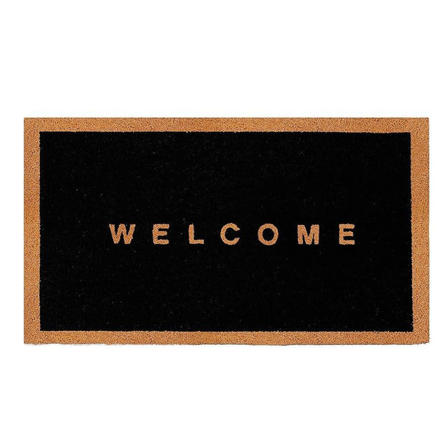 THEODORE MAGNUS Natural Coir Doormat with Non-Slip Backing - 17 x 30 - Outdoor/Indoor - Welcome Mats - Welcome Canvas - COIR-1730-15-222