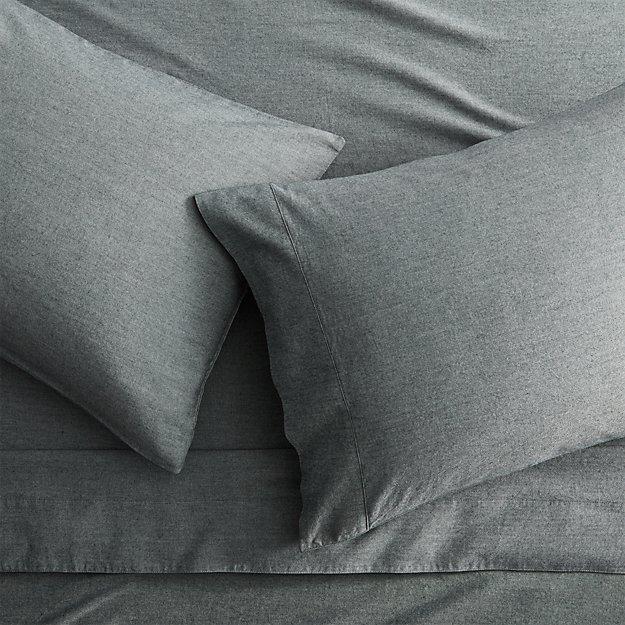 Brushed Flannel Black-White King Sheet Set