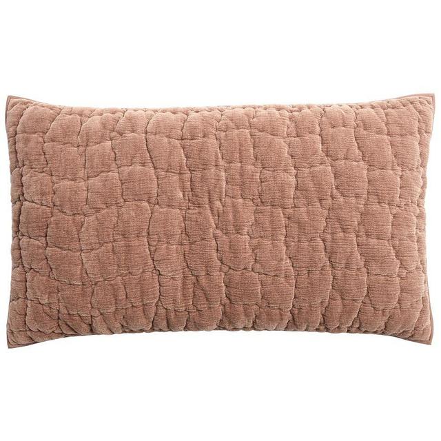 Cozy Cloud Quilted Sham, King, Rosewood