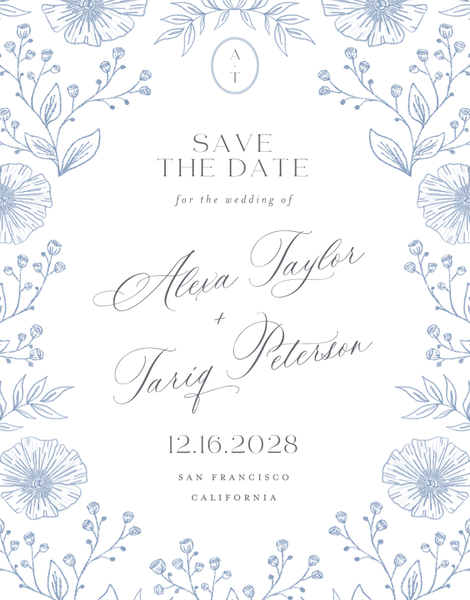 Gavina Classic | Denim Blue | Zola Save The Dates