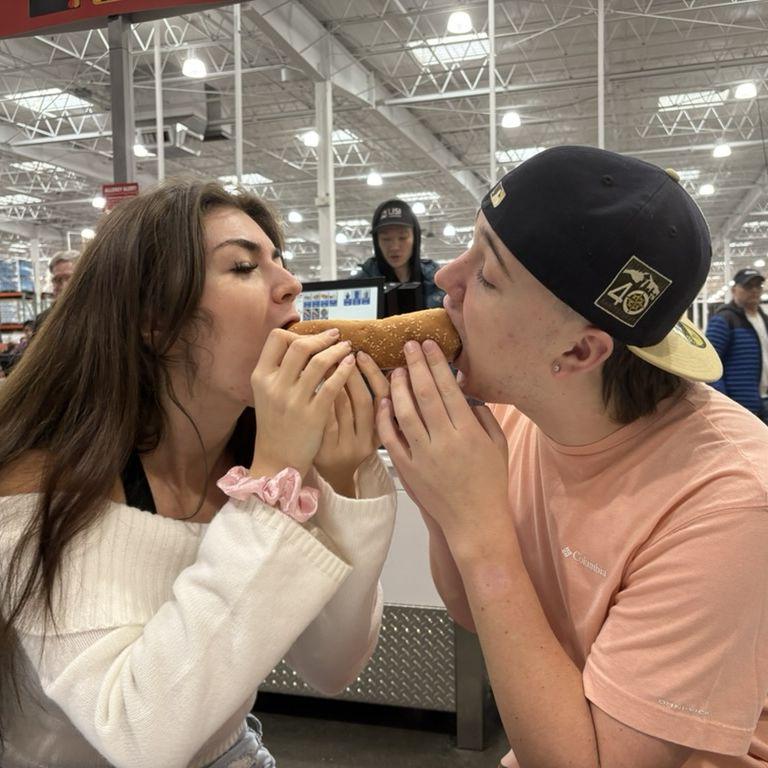 Shared a costco hotdog