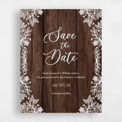 Brown Fall Wedding Save the Date - Kenton Classic