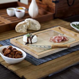 Icon Rectangular Glass Top Serving Board