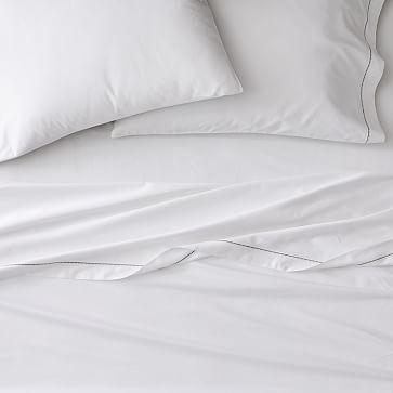 400-Thread-Count Organic Sateen Sheet Set (King, Platninum & White)