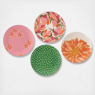 Primavera Melamine Appetizer Plate, Set of 4