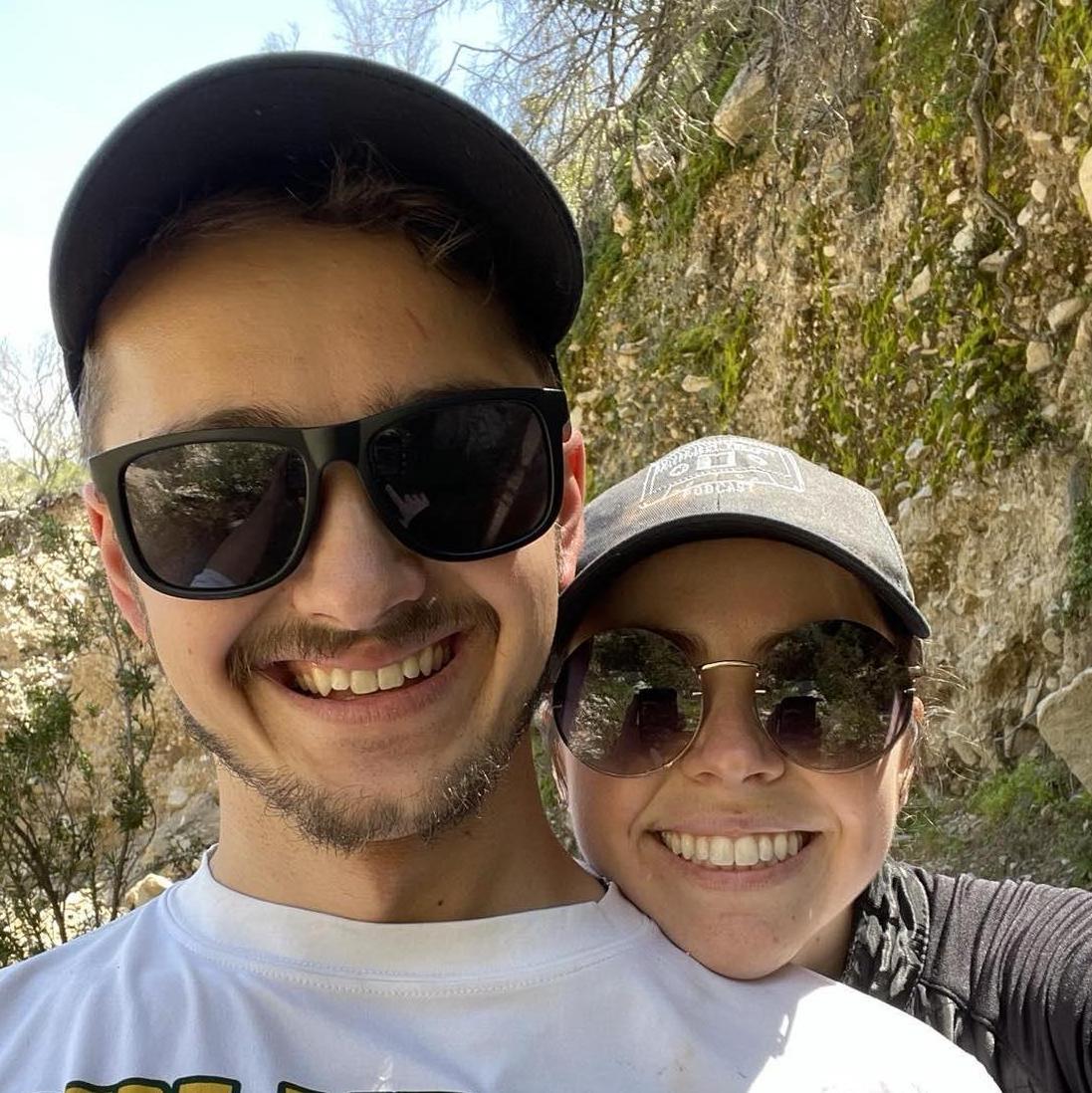 Hiking near Josh's family's house.