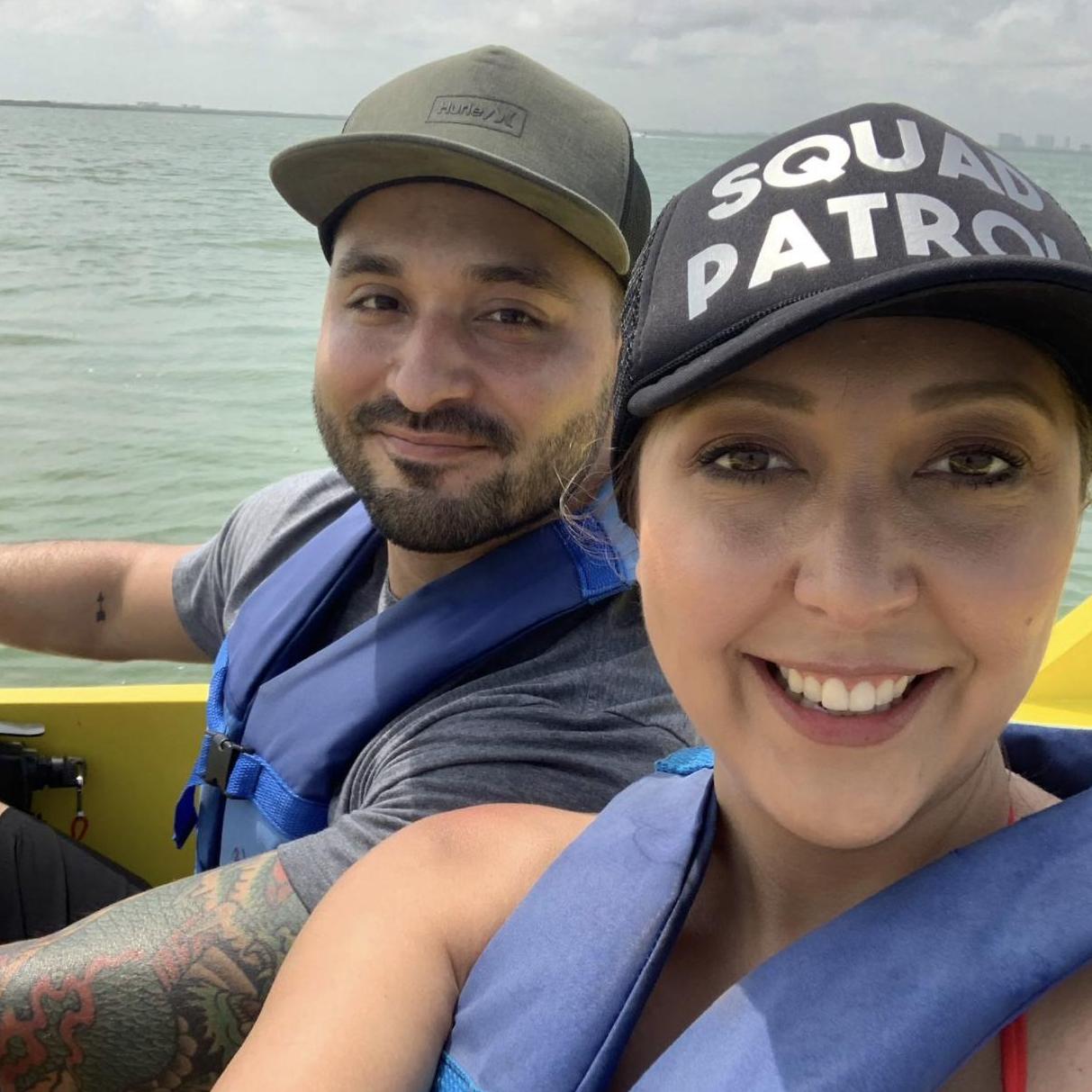 Speed boating in Cancun