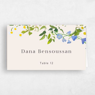 Beige Modern Wedding Place Card - Dicha