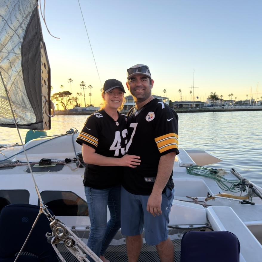 December: sunset sail in Alamitos Bay
