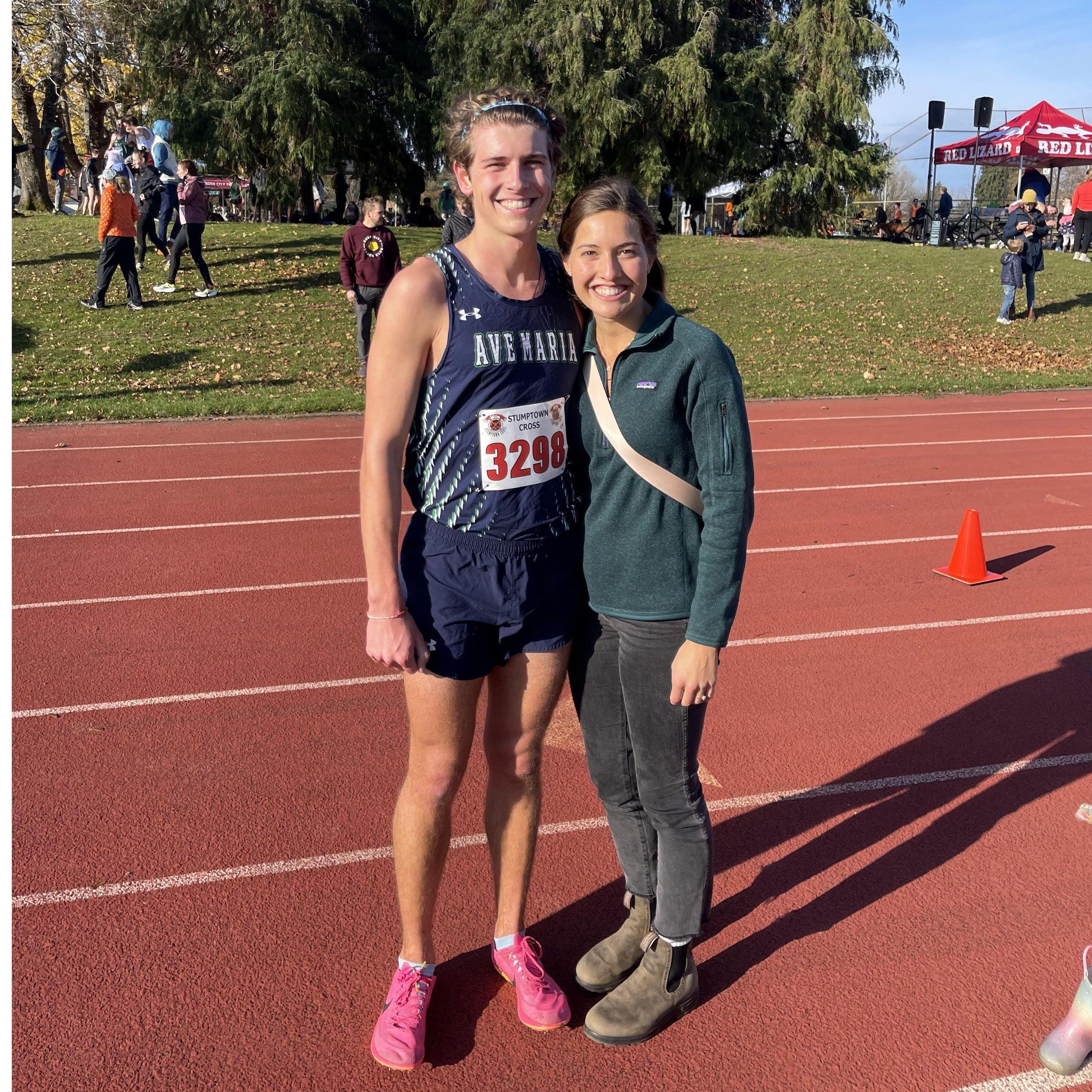 After Christopher's Cross Country race in Portland, OR