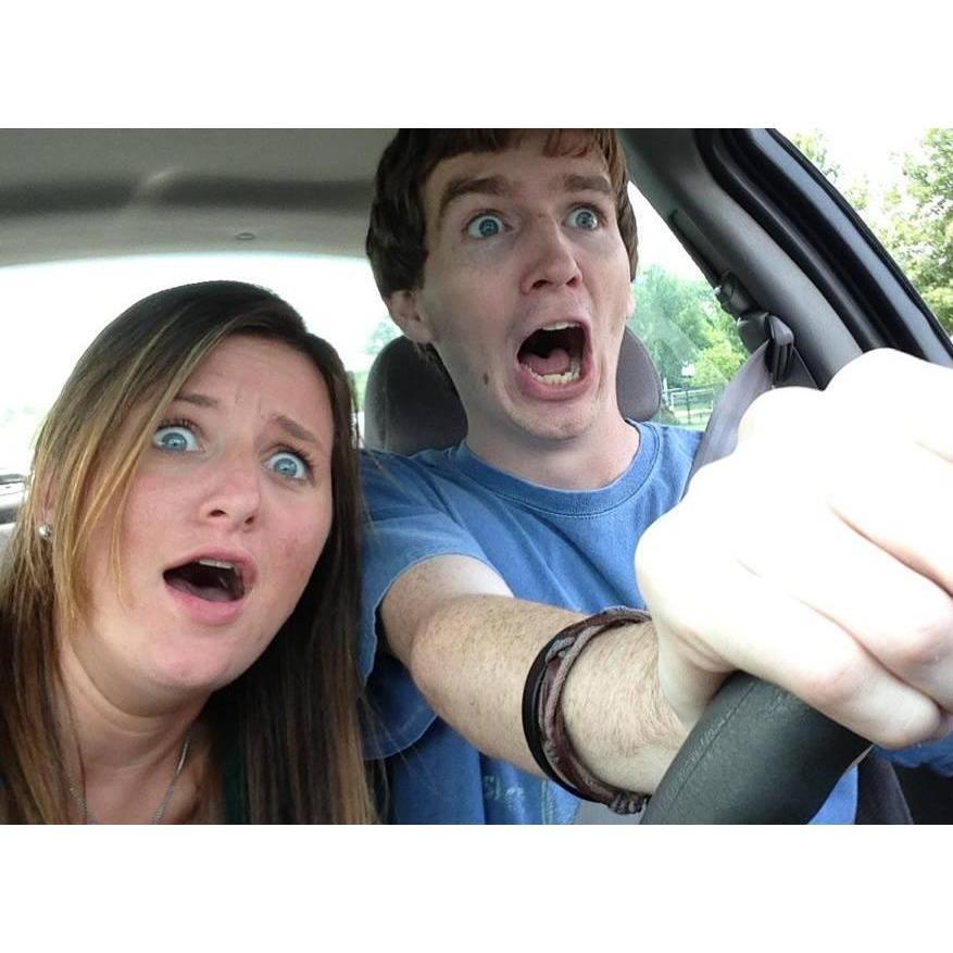 Chris's driving...