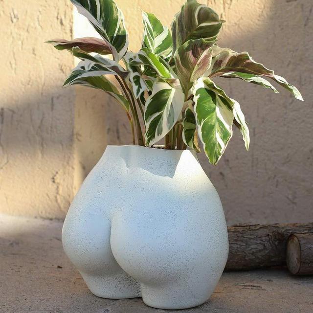 FROZZUR Butt Vase, Female Body Flower Pot with Drainage Holes, Resin Flower Vase Modern