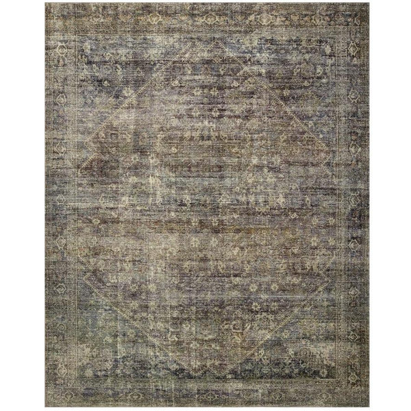 Loloi Amber Lewis Morgan Collection 9'-6" x 13'-6" MOG-05 Spice/Lagoon Thick Area Rug feat. CloudPile, Neutral, Room Décor, Vintage Inspired, Livingroom, Bedroom, Dining Area