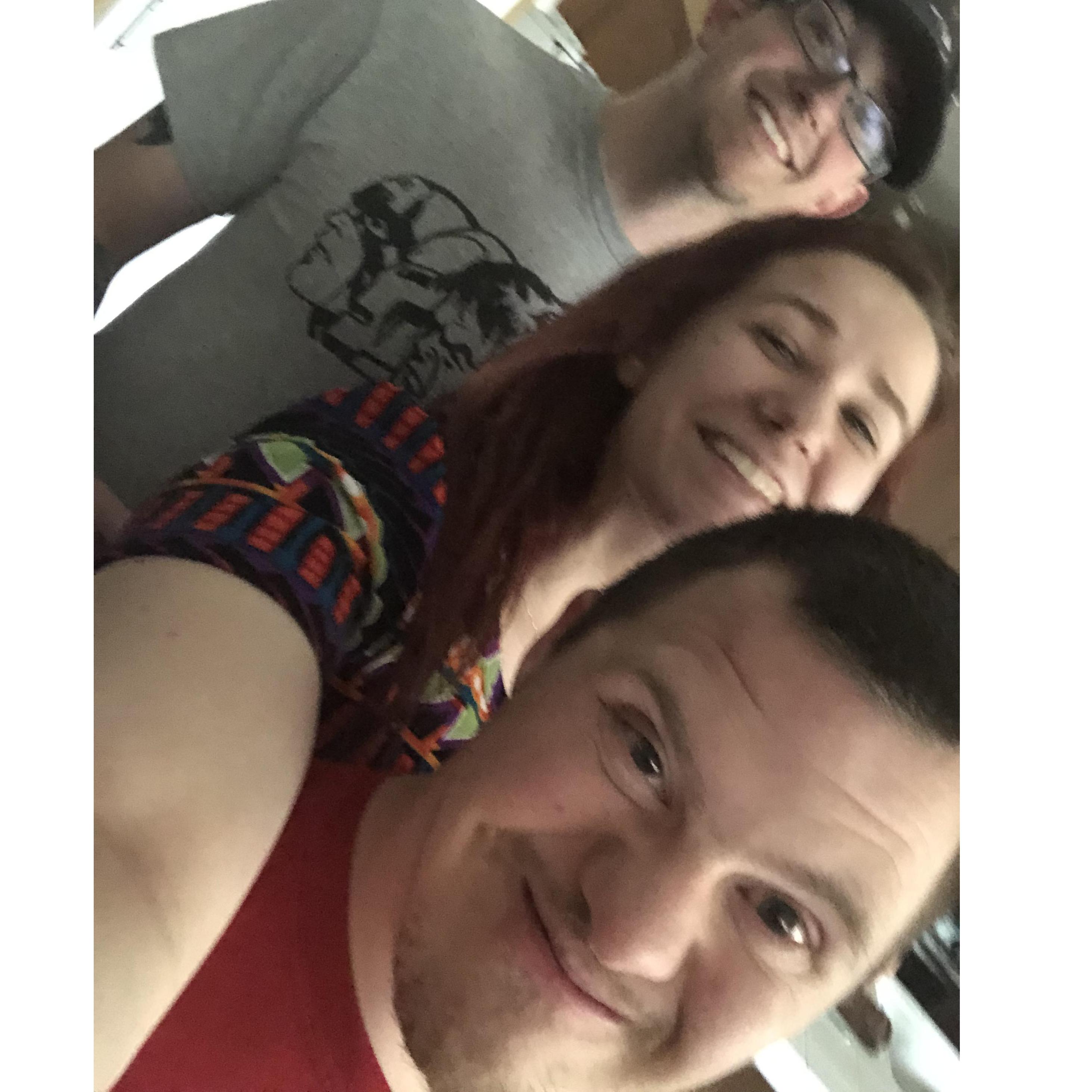 While dating, Mikey and I liked to go out to lunch with My brother Tristan. He loves spending time with Mikey