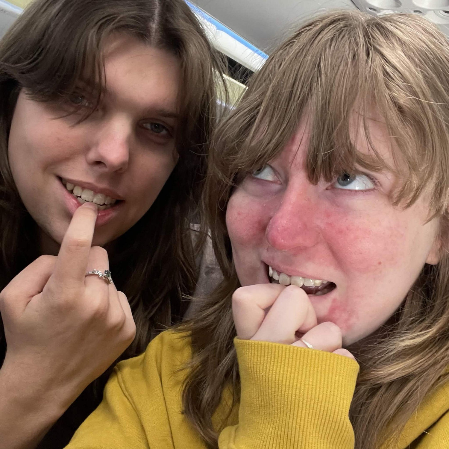 On the plane being silly