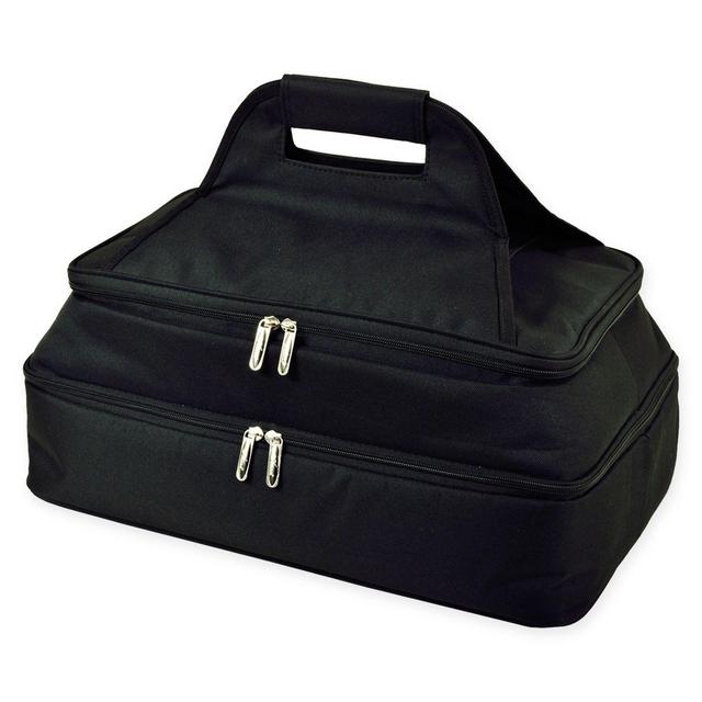 Picnic At Ascot Two Layer Hot/Cold Thermal Casserole Carrier in Black