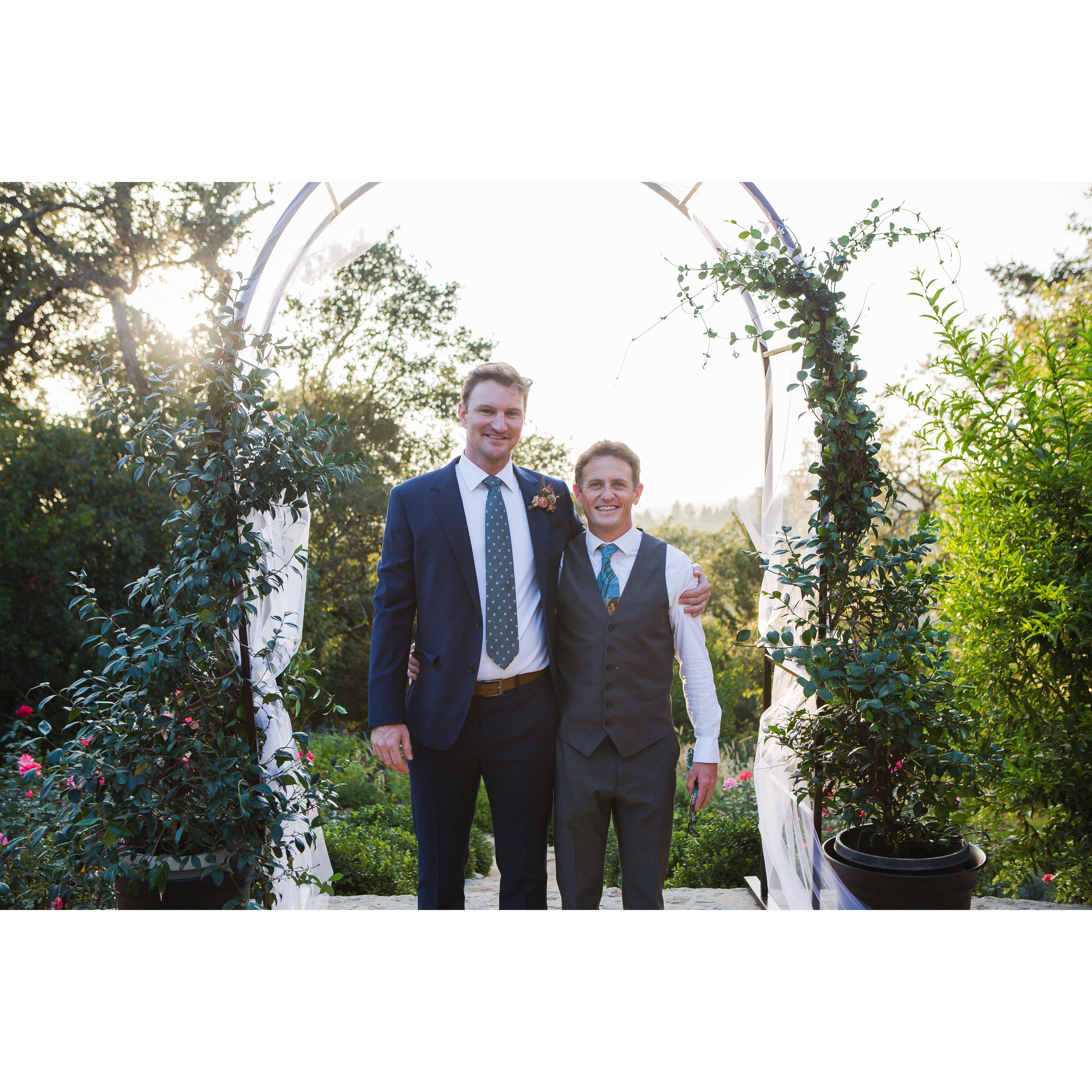 Naren and his best man, Perry