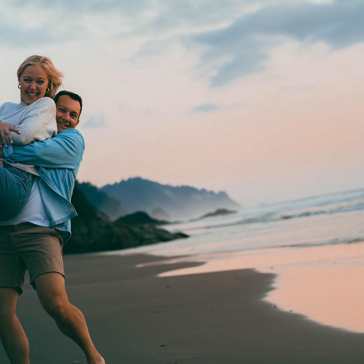 Engagement shoot at Arch Cape!