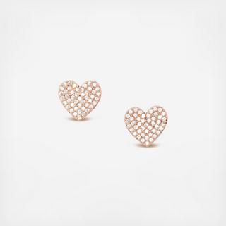 Yours Truly Pave Heart Studs