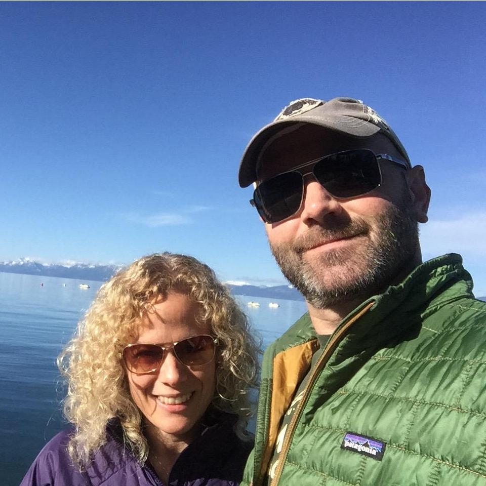 Lynn's first time at Lake Tahoe, May 2018.