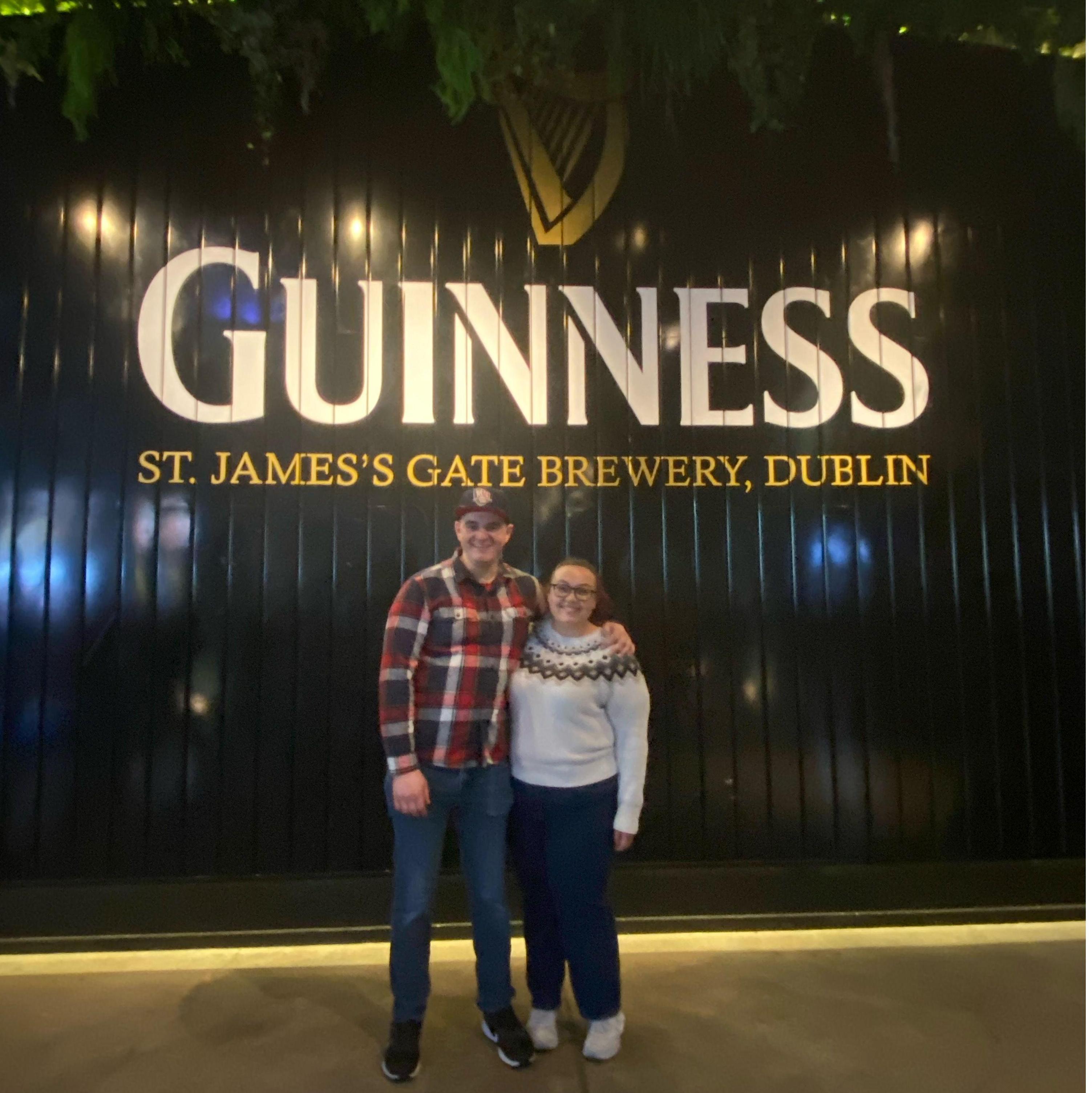 Here is another picture of us in Ireland, here we're at the Guinness Brewery in Dublin.