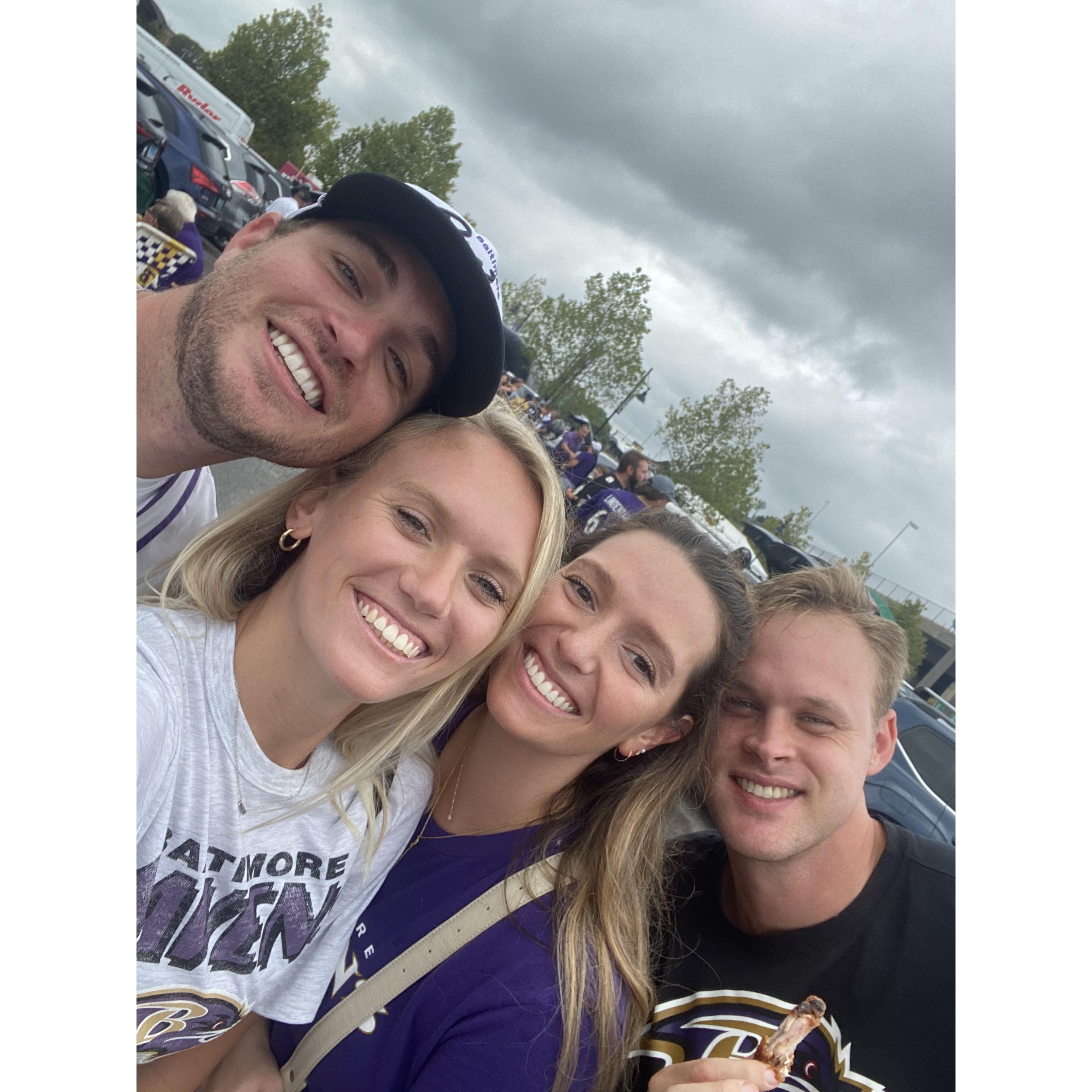 Ravens' home opener with Evan & Christine!