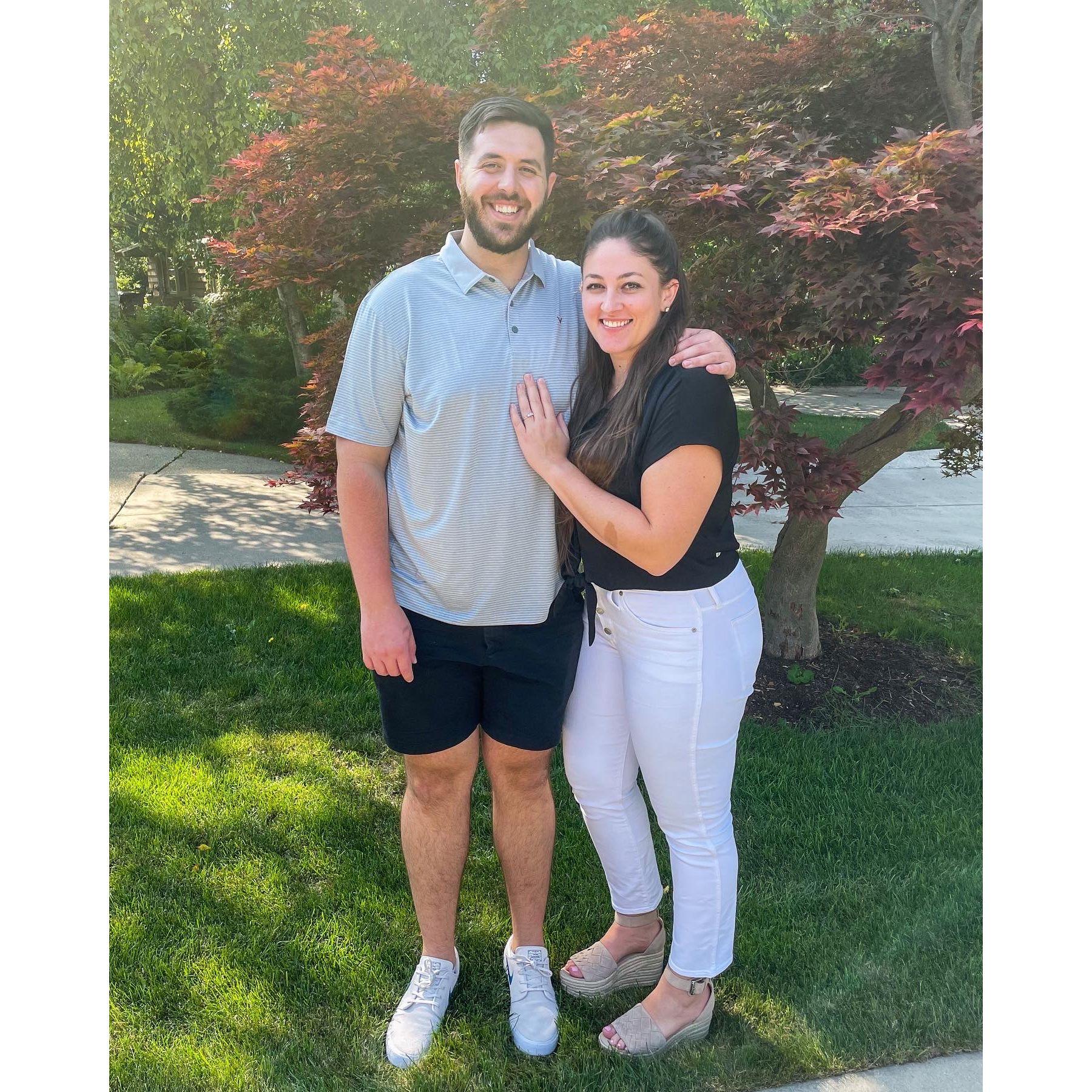 We're engaged! August, 2021.