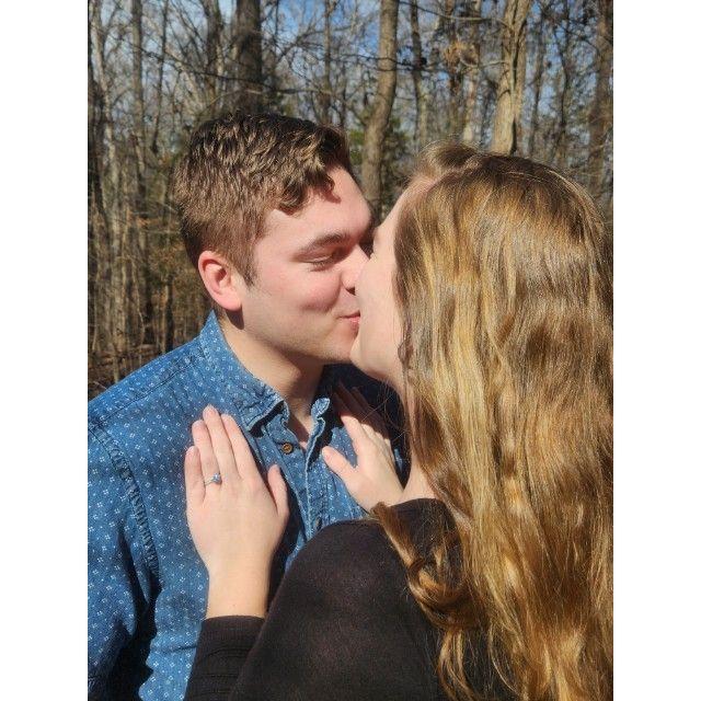A photo from our engagement photos taken in Gastonia.