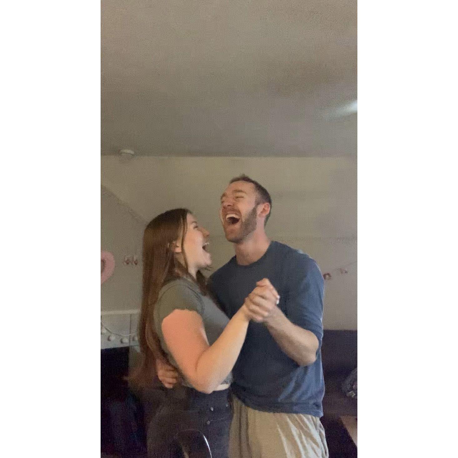 Practicing our first dance ;)