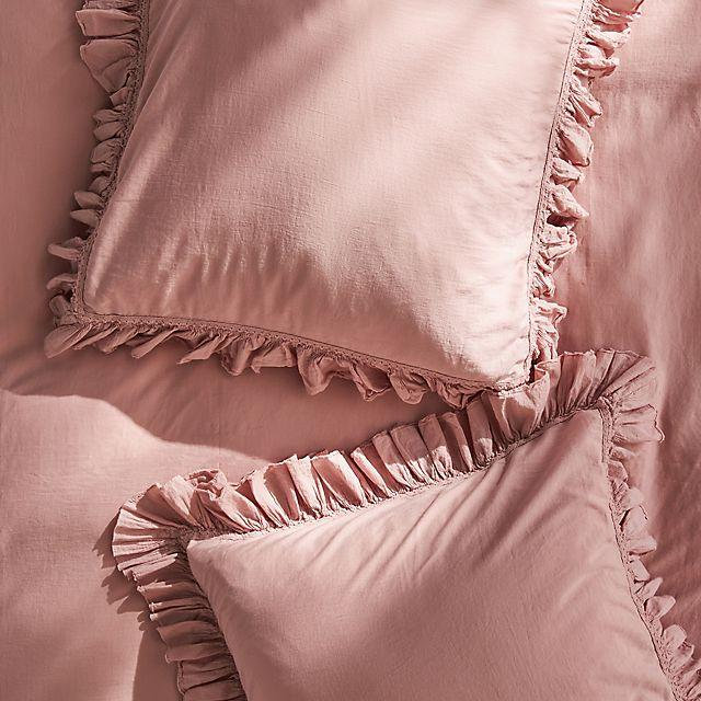 Organic Cotton Spa Sateen Ruffled Euro Sham