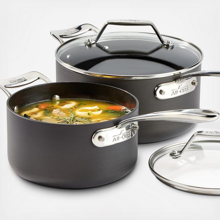 All-Clad Essentials Nonstick 4-Piece Skillet Set