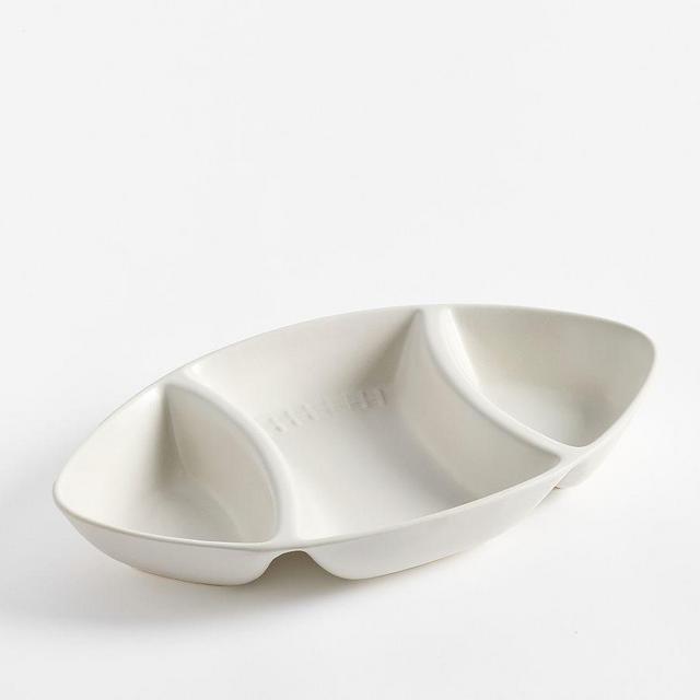Football Stoneware Divided Platter