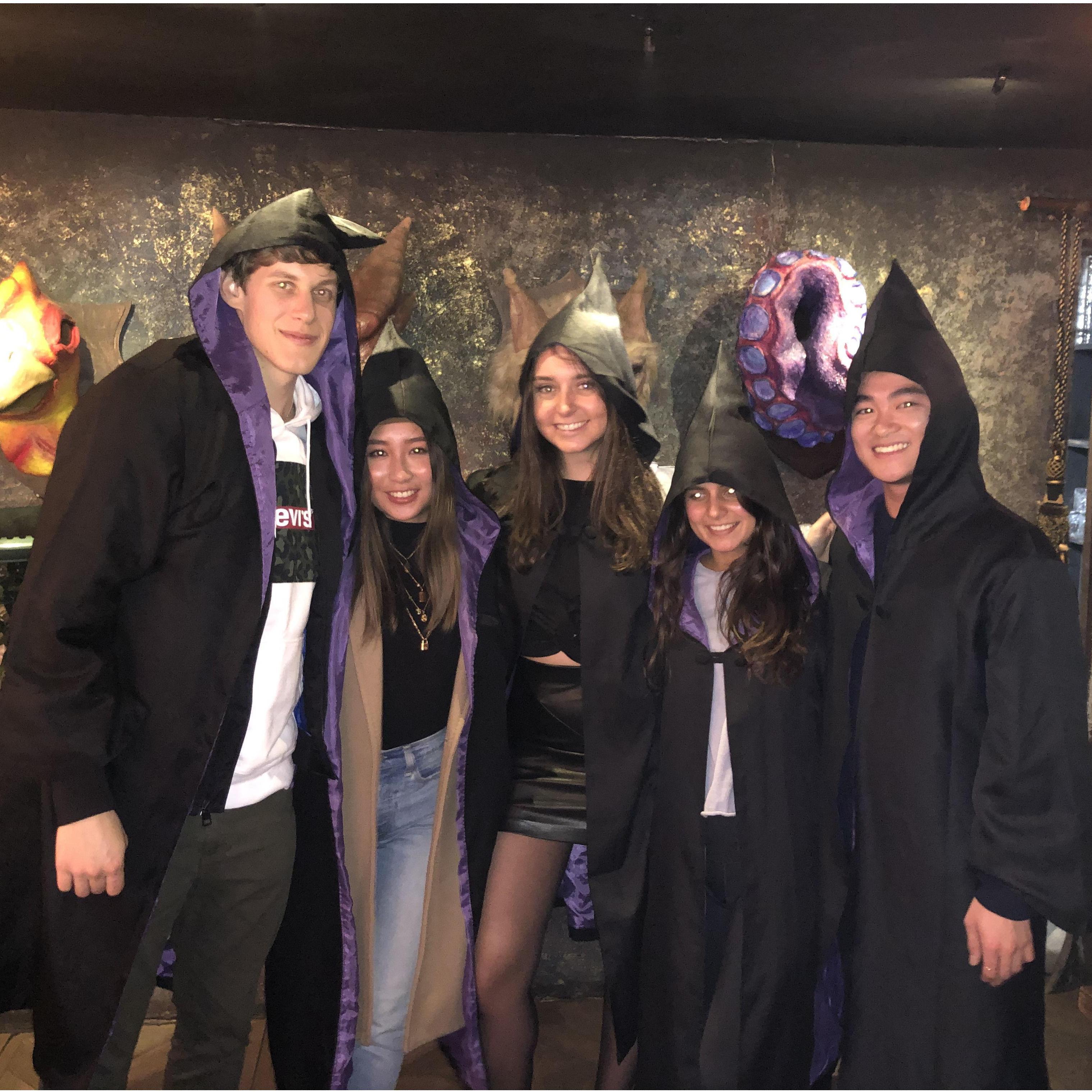 Nov 2019 - London, UK //
Our VERY FIRST picture together hahaha Chad was dragged to a Harry Potter themed bar with my friends against his will