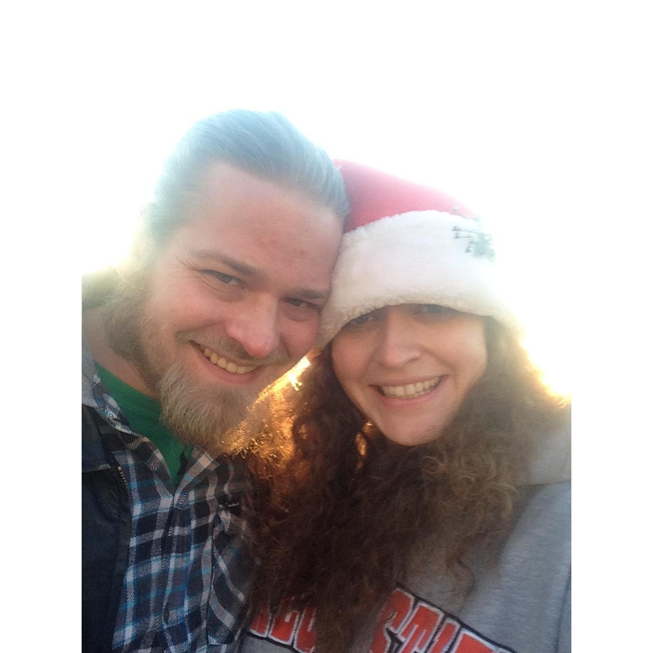 Harrison and Em on a sunny day in Seattle for Christmas 2017