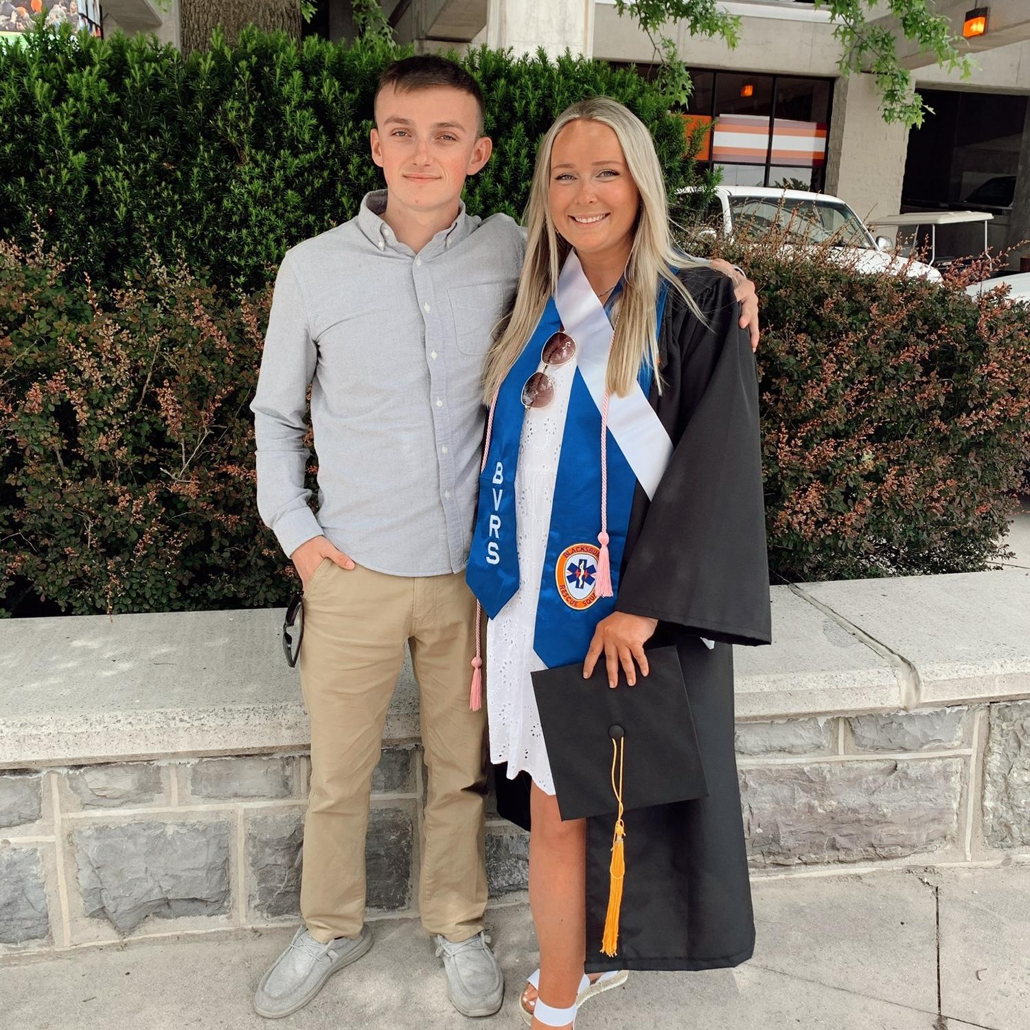 Meaghan graduating college at Virginia Tech with a Bachelor of Science in Biology in May 2021