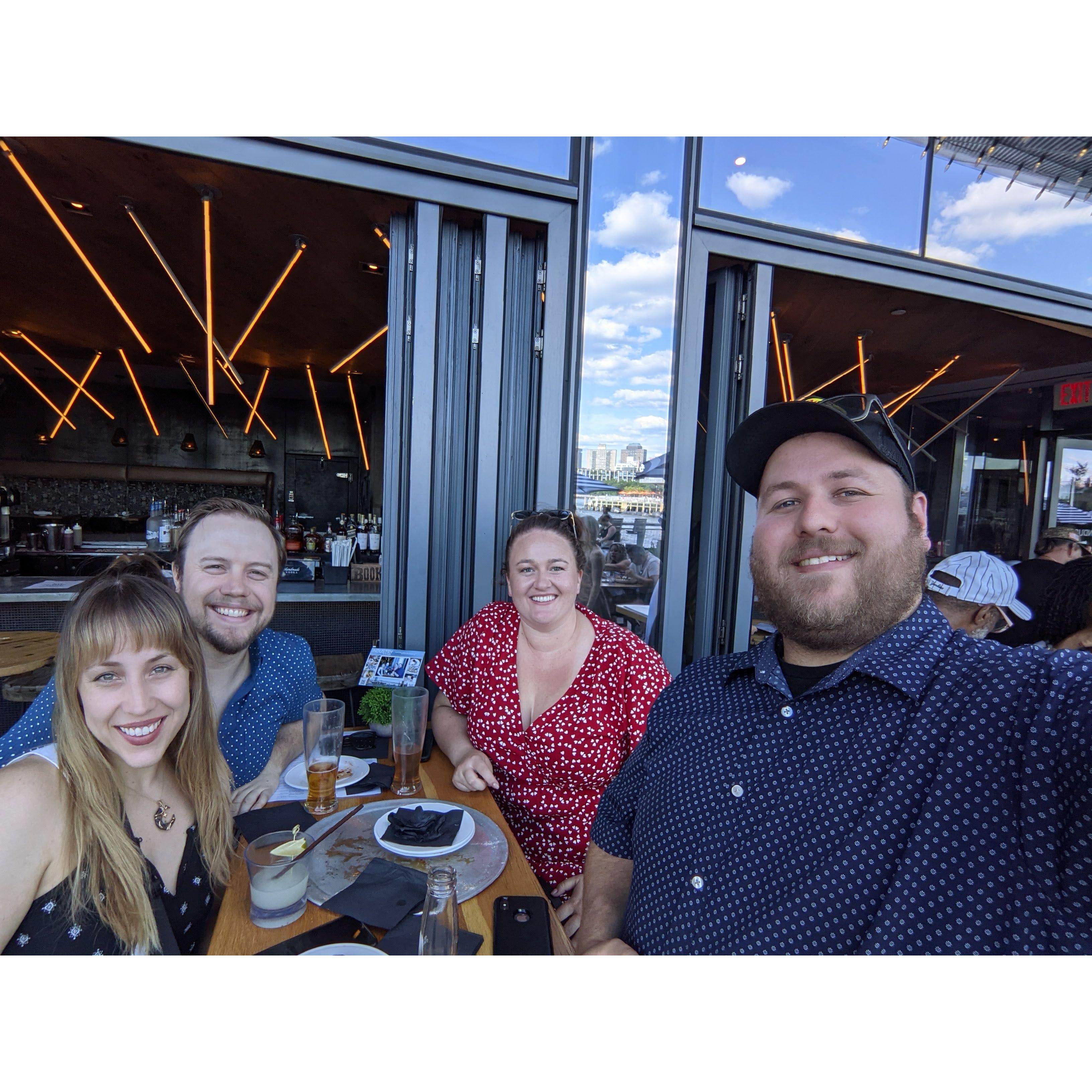 Post-engagement party fun with Erica and Dustin.