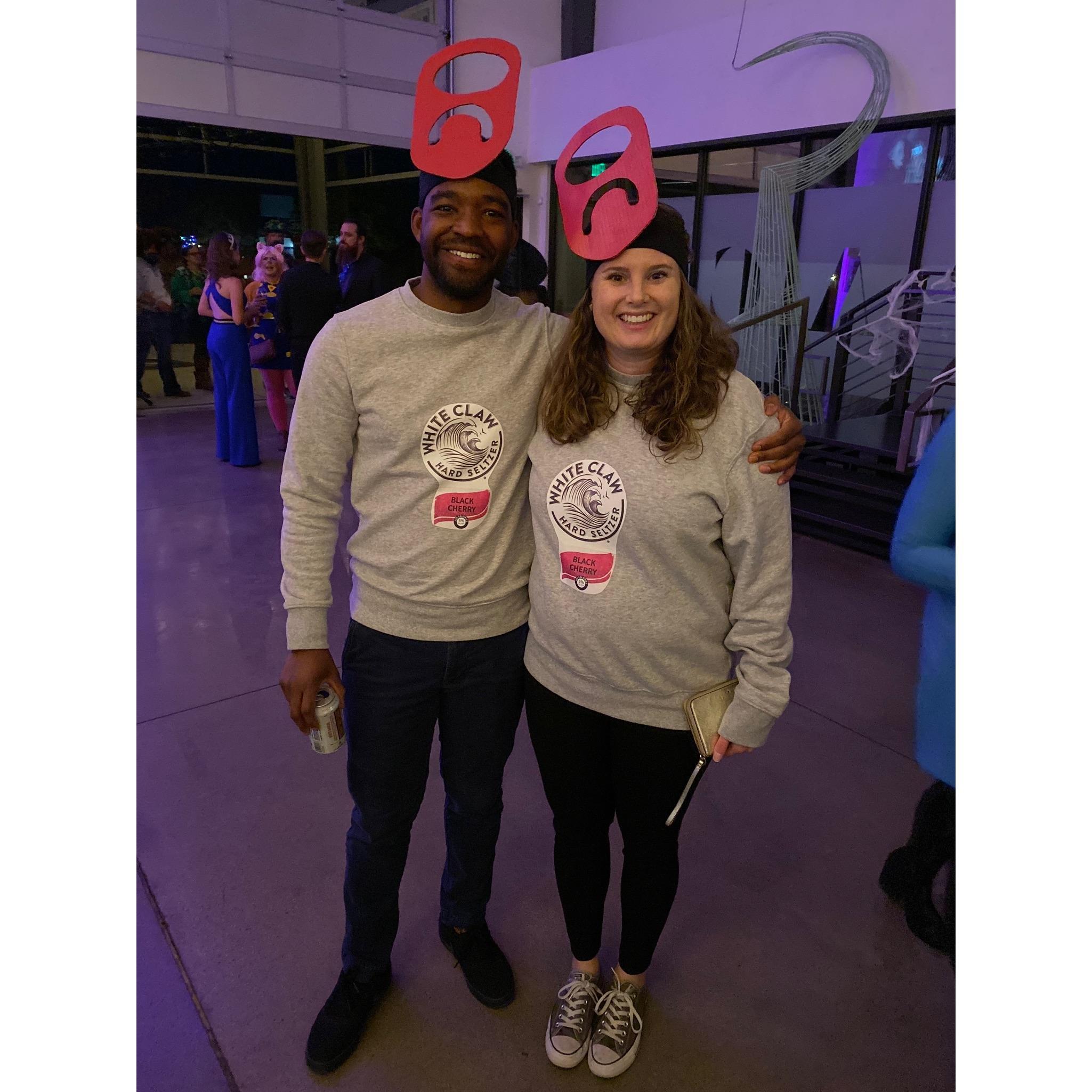 At Nelson's work Halloween party dressed as White Claw. Everyone loved it!