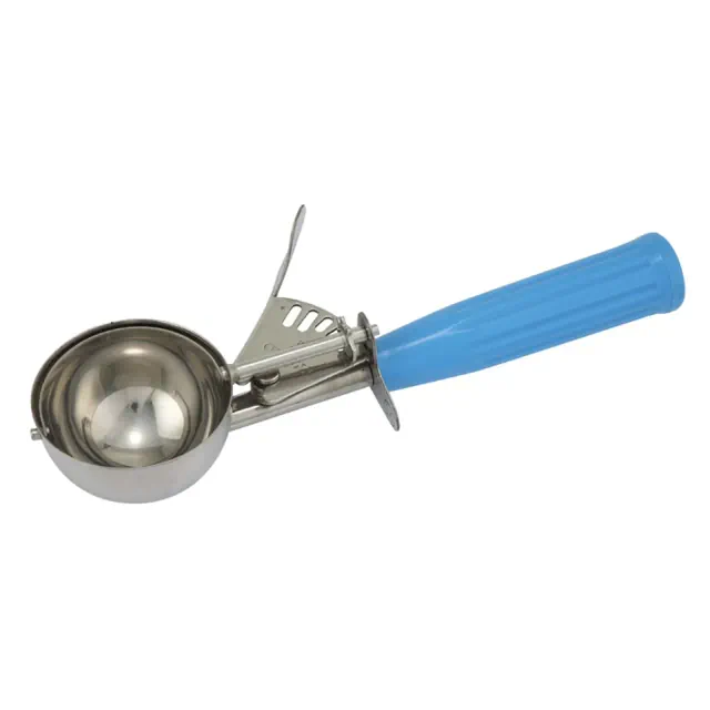 Winco Ice Cream Disher, Stainless Steel, Plastic Handle, Blue, Size 16 - Pack of 1