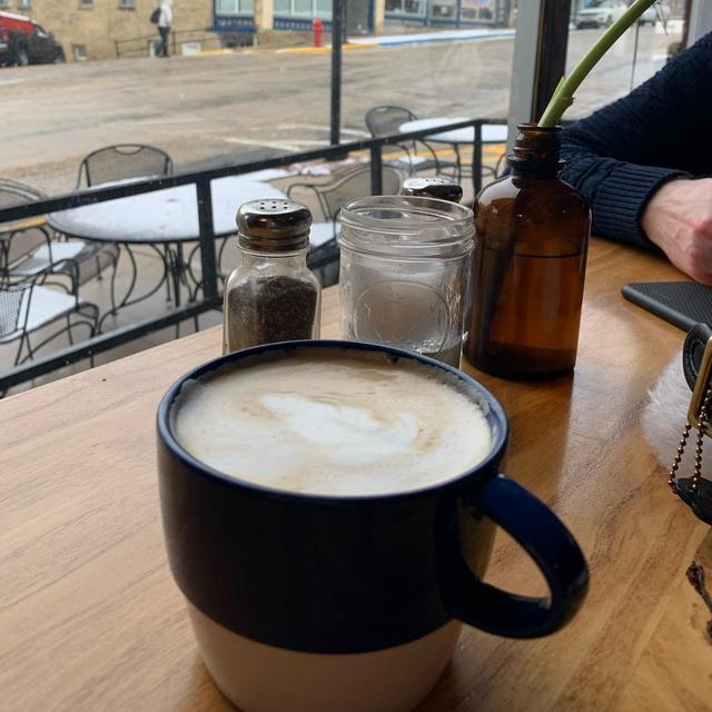 morning cappuccinos during our honeymoon