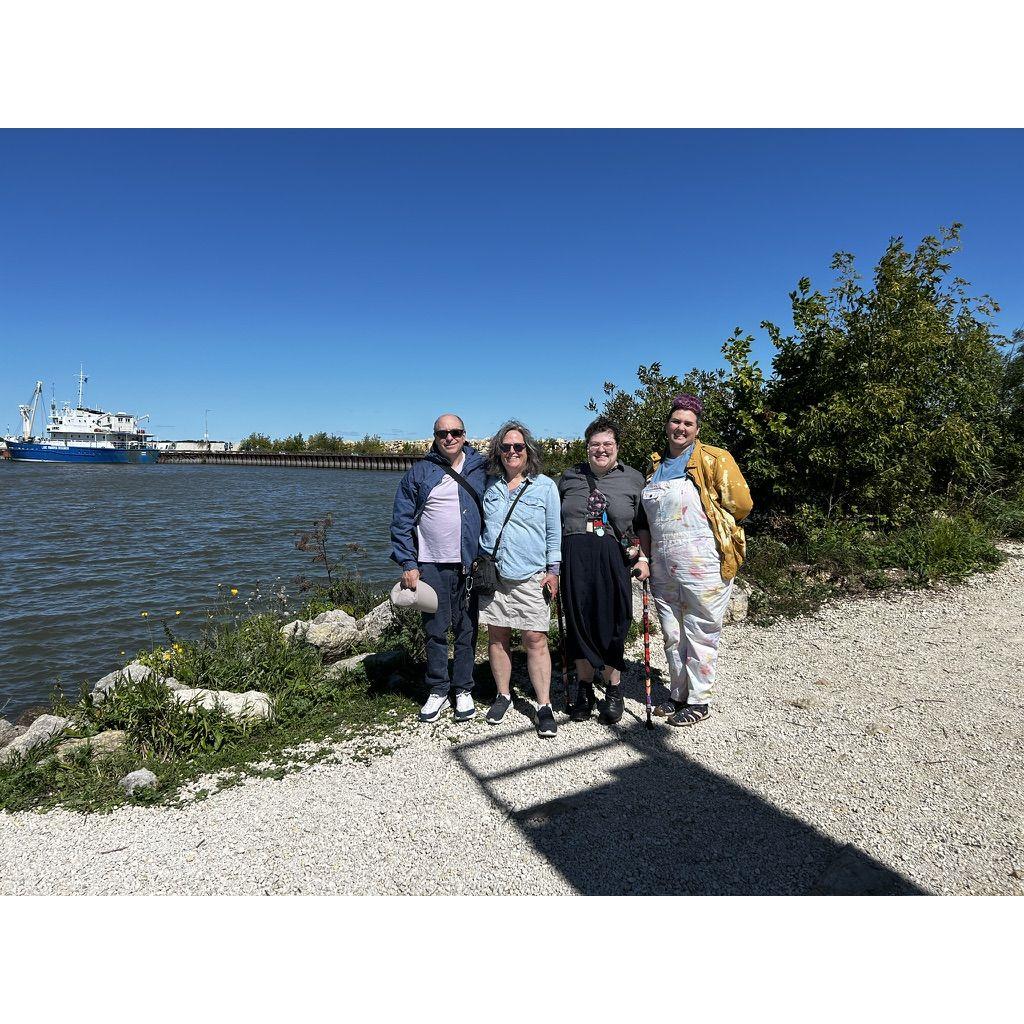 A windy Sunday with Ira's parents in Gimli, Manitoba!