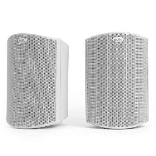 Polk Audio Atrium4 Outdoor Speakers with Powerful Bass (Pair, White) | All-Weather Durability | Broad Sound Coverage | Speed-Lock Mounting System