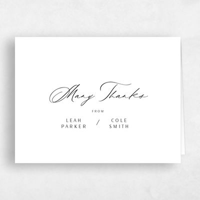 White Wedding Thank You - Elincourt Landscape