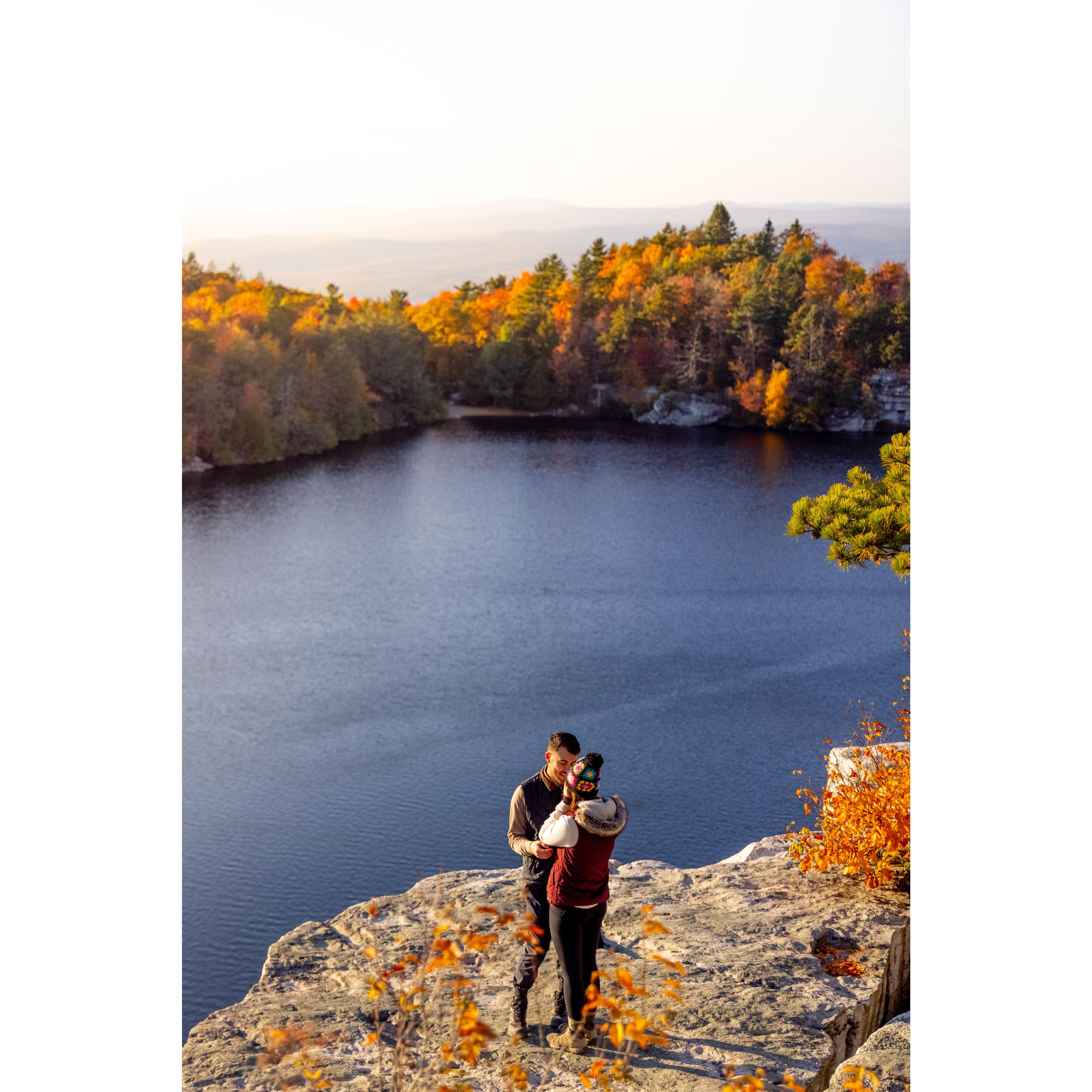 Proposal at Minnewaska State Park in NY.