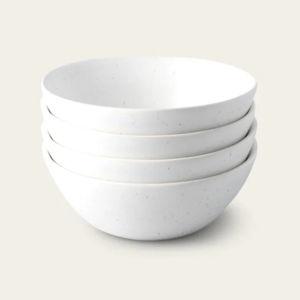 Breakfast Bowls (Speckled White, Set of 4)