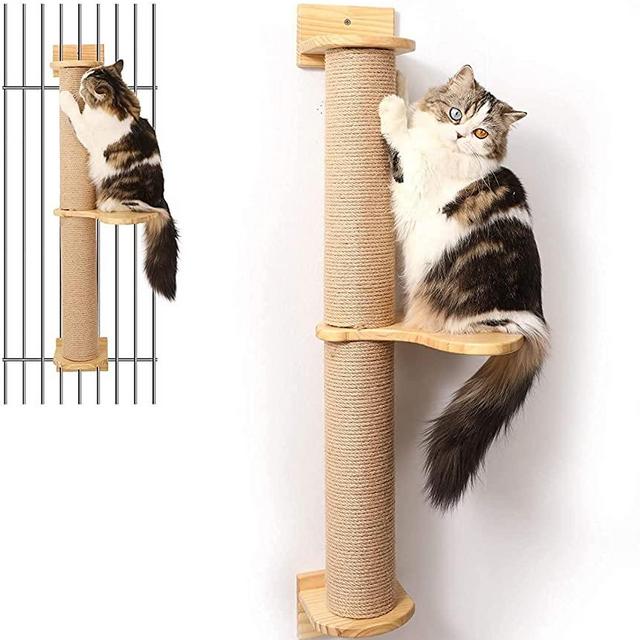 FUKUMARU Cat Activity Tree with Scratching Posts Jute Scratcher Hammock