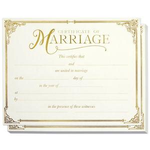 Our Marriage License